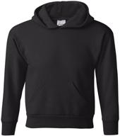hanes p470 youth comfortblend ecosmart hooded pullover - sustainable and comfortable hoodie for kids logo