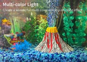 img 2 attached to 🐠 Uniclife Aquarium Volcano Decoration Ornament with LED Light Air Stone Bubbler & 5 ft. Airline Tubing Kit – Perfect for Fish Tanks