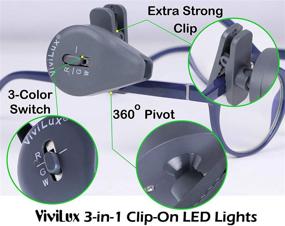 img 2 attached to ViviLux 2 Pc 3-in-1 Clip On LED Lights: Small and Powerful Lighting for Crafts, Hobby & Night Activity