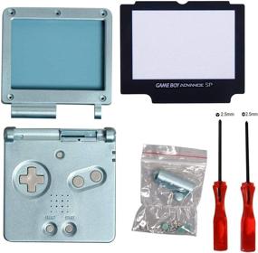 img 2 attached to 🎮 GBA SP Gameboy Advance SP Replacement Housing Shell Pack - Light Blue (Timorn Full Parts)