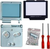 🎮 gba sp gameboy advance sp replacement housing shell pack - light blue (timorn full parts) logo