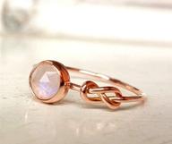 💍 zhiwen opal jewelry stunning fashion women pink moonstone 18k rose gold filled ring wedding jewelry size 6-10 (us code 8) logo