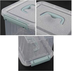 img 2 attached to Sosody 6 L Clear Plastic Storage Bins, Small Latch Storage Boxes, 6-Pack