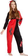 harley quinn critter pajama costume for comic book fans logo