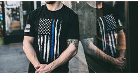 img 3 attached to High-Quality Thin American Patriotic Shirts for Men and Women's Clothing