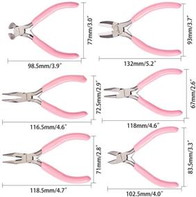 img 2 attached to 🔧 SUNNYCLUE 6pcs DIY Jewelry Pliers Tool Set: Professional Precision Pliers for Jewelry Making and Beading Repair