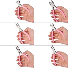 img 1 attached to 🔧 SUNNYCLUE 6pcs DIY Jewelry Pliers Tool Set: Professional Precision Pliers for Jewelry Making and Beading Repair