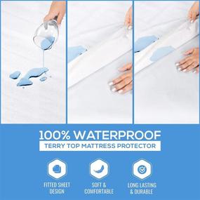 img 2 attached to 🛏️ Utopia Bedding Premium Waterproof Twin Mattress Protector - 200 GSM, Breathable Cover, Fitted Style with Stretchable Pockets, Mattress Protection