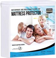 🛏️ utopia bedding premium waterproof twin mattress protector - 200 gsm, breathable cover, fitted style with stretchable pockets, mattress protection logo