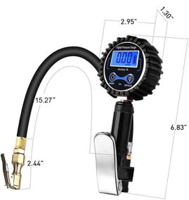 img 1 attached to 🚗 UNISYESONE DT01 Digital Tire Inflator: 200 PSI Heavy Duty with Rubber Hose and Quick Connect Coupler