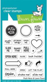 img 2 attached to 🌿 Lawn Fawn Push Here Interactive Card Sentiments Stamp and Die Set - Explore Fun Innovative Card Design