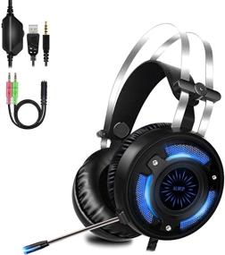 img 4 attached to ALWUP Stereo Gaming Headset for PS4, Xbox One, PC - Lightweight Noise Cancelling Over Ear Headphones with Surround Sound, Anti-Noise Mic and Soft Memory Earmuffs