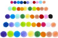 800-piece set of small multicolor pompoms in 5 assorted sizes (1cm, 1.5cm, 2cm, 2.5cm, 3.5cm) - elastic arts and crafts pompom balls for diy creative decorations, hobby supplies, kids projects logo