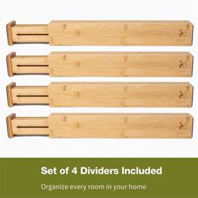 img 2 attached to Drawer Dividers Bamboo Kitchen Organizers Storage & Organization for Clothing & Closet Storage