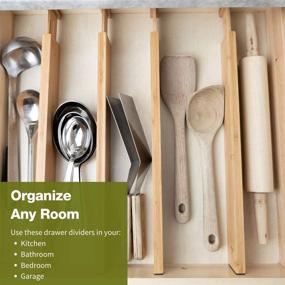 img 3 attached to Drawer Dividers Bamboo Kitchen Organizers Storage & Organization for Clothing & Closet Storage