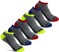 🧦 prince boys' low cut athletic socks with cushion: best for active kids (6 pair pack) logo