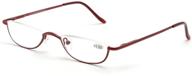 👓 zuvgees vintage alloy semi rimless reading glasses - stylish half frame slim glasses for men and women with elegant case t0340 logo