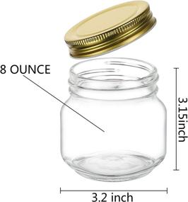 img 3 attached to 🏺 8 oz Glass Jars With Lids - Encheng Ball Regular Mouth Mason Jars for Storage, Pickles, Canning, Caviar, Herb, Jelly, Jams, Honey - Glass Storage Jars for Kitchen Dishware Safe - Set of 30