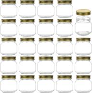 🏺 8 oz glass jars with lids - encheng ball regular mouth mason jars for storage, pickles, canning, caviar, herb, jelly, jams, honey - glass storage jars for kitchen dishware safe - set of 30 логотип