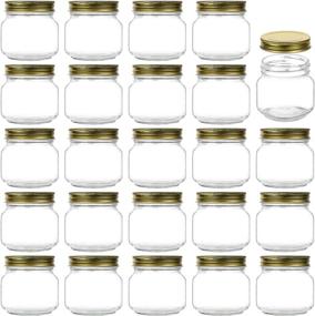 img 4 attached to 🏺 8 oz Glass Jars With Lids - Encheng Ball Regular Mouth Mason Jars for Storage, Pickles, Canning, Caviar, Herb, Jelly, Jams, Honey - Glass Storage Jars for Kitchen Dishware Safe - Set of 30