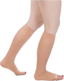 img 2 attached to Actifi Womens Sheer Compression Stockings