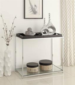 img 2 attached to 🌴 Versatile and Elegant: Convenience Concepts Palm Beach Console Table in Sleek Black Design
