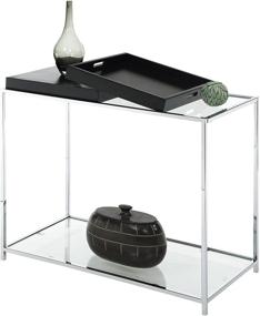 img 3 attached to 🌴 Versatile and Elegant: Convenience Concepts Palm Beach Console Table in Sleek Black Design