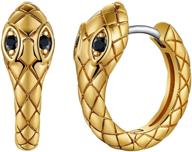 🐍 stunning snake dangle earrings for women - 18k gold plated, cool and trendy logo