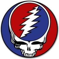 🌈 grateful dead band vinyl car sticker decal - 2 inches logo