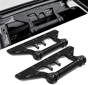 img 4 attached to 🚙 Premium Grab Handles for 2018-2021 Jeep Wrangler JL/JLU & 2020-2021 Gladiator JT - Black Alloy Roll Bars, Front Rear Universal Design, 2 Pack