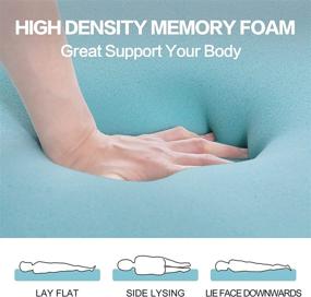 img 1 attached to 🛏️ COHOME 3 Inch Gel-Infused Memory Foam Mattress Topper with Cooling Bamboo Cover - High Density Bed Pillow Top Mattress Pad (Queen, White-Gel Memory Foam)