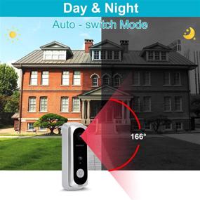 img 1 attached to 🔔 WONGKUO Wireless Video Doorbell Camera: HD 166° Security Smart WiFi Doorbells with Indoor Chime, 2 Rechargeable Batteries, Motion Detection, Real-Time Video, Two-Way Talk, Night Vision