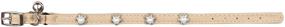 img 2 attached to 🐱 Gyapet Cat Collar with Bell - Leather Dog Collars, Christmas Adjustable, Cute Pearl Small Girl Jewelry