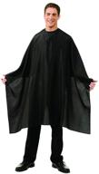 black lightweight crinkle nylon hair cutting/styling cape by betty dain - water resistant, machine washable, generous size 54 x 60 inch, snap closure at neck logo