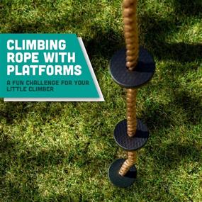 img 3 attached to 🧗 6.5 ft Climbing Rope with Platforms - Swing Set Accessories for Active Outdoor Play - Squirrel Products Additions & Replacements