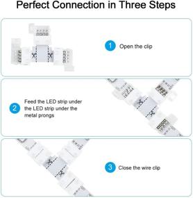 img 1 attached to 💡 Enhance your Lighting Setup with LightingWill 24Pack 4-Pin RGB LED Light Strip Connector Kit for 5050 Multicolor LED Strip Light