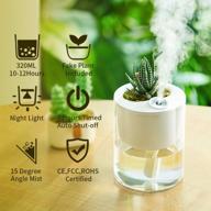 🌿 dcmeka mini small humidifier for bedroom, usb cool mist humidifier for plants, personal portable humidifier with night light for baby, office - green, whisper quiet, 4h timed auto-off logo