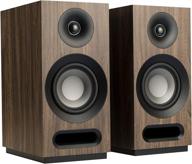 pair of jamo s 803 walnut speakers logo