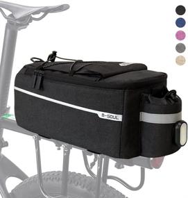 img 4 attached to 🚲 RAYMACE Bike Trunk Cooler Bag with Tail Light - 8L Insulated Storage, Rear Rack Pannier Bag