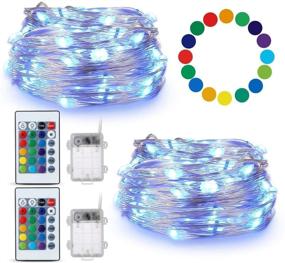 img 4 attached to 🌈 TenSteed 2 Pack Fairy String Lights - Multicolor Changing Twinkle Lights for Party Wedding Décor