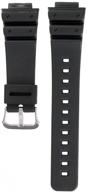 ⌚ casio black resin watch band: durable and stylish replacement for your watch logo