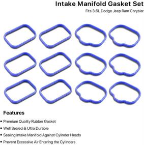 img 1 attached to 🔧 High-Quality Intake Manifold Gasket Compatible with 2011-2020 3.6L Dodge Avenger, Journey, Durango, Jeep Cherokee, Wrangler, Ram 1500, Chrysler 200, 300, Town & Country - Replace MS97204, 5184331AC, 5184562AC