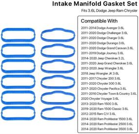 img 3 attached to 🔧 High-Quality Intake Manifold Gasket Compatible with 2011-2020 3.6L Dodge Avenger, Journey, Durango, Jeep Cherokee, Wrangler, Ram 1500, Chrysler 200, 300, Town & Country - Replace MS97204, 5184331AC, 5184562AC