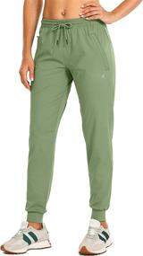 img 4 attached to Stylish Tapered Women's Joggers with Zipper Pockets - Ideal for Lounge, Jogging & Running