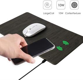 img 2 attached to 🖱️ Fast Wireless Charging Mouse Pad: Qi Certified, Case-Friendly 10W - Compatible with iPhone 12, 12 Pro, 11, 11 Pro, XR, X, 8, 8 Plus, Samsung Galaxy S10/S9/S8, Note (7.5W/10) - Grey