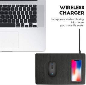 img 3 attached to 🖱️ Fast Wireless Charging Mouse Pad: Qi Certified, Case-Friendly 10W - Compatible with iPhone 12, 12 Pro, 11, 11 Pro, XR, X, 8, 8 Plus, Samsung Galaxy S10/S9/S8, Note (7.5W/10) - Grey