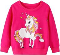 hileelang girls' winter sweatshirts - pullover crewneck, long sleeve tops shirts logo