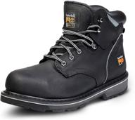 👢 timberland pro pitboss steel toe brown boots logo