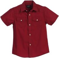 solid short sleeve western shirt for boys from gioberti logo