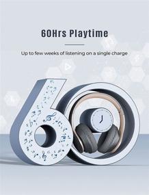 img 3 attached to Наушники Bluetooth 60 часов: беспроводная гарнитура наушников с микрофоном, Bluetooth 5.0, звук HiFi Stereo - для детей, подростков, взрослых, домашнего офиса, онлайн-класса